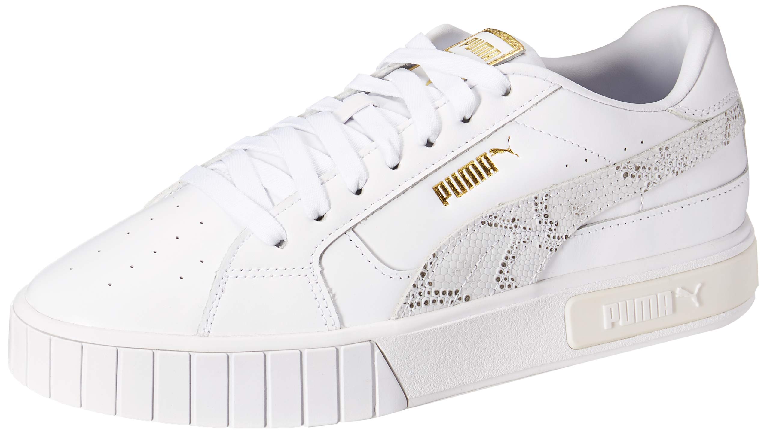 PUMA Women's Cali Star Snake Sneakers - Fashionable White & Black Athletic Shoes for Running, Gym & Casual Wear | Comfortable & Stylish Women's Trainers for Workouts and Everyday Outfits