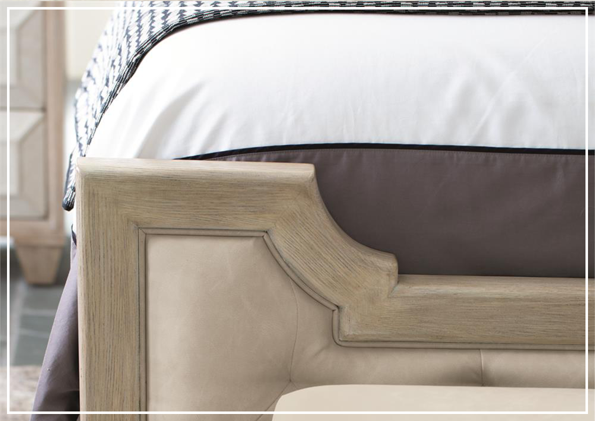 Bernhardt Santa Barbara Panel King Bed with Tufted Headboard - Luxury Upholstered Bed Frame for Master Bedroom - Perfect for Modern & Traditional Home Decor