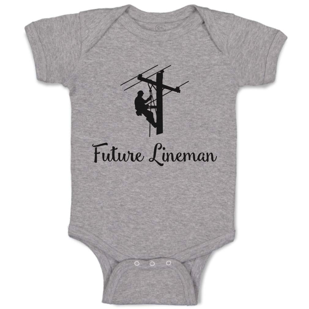 Funny Cotton Baby Bodysuit - Future Lineman Style for Boys & Girls | Playtime & Gifts