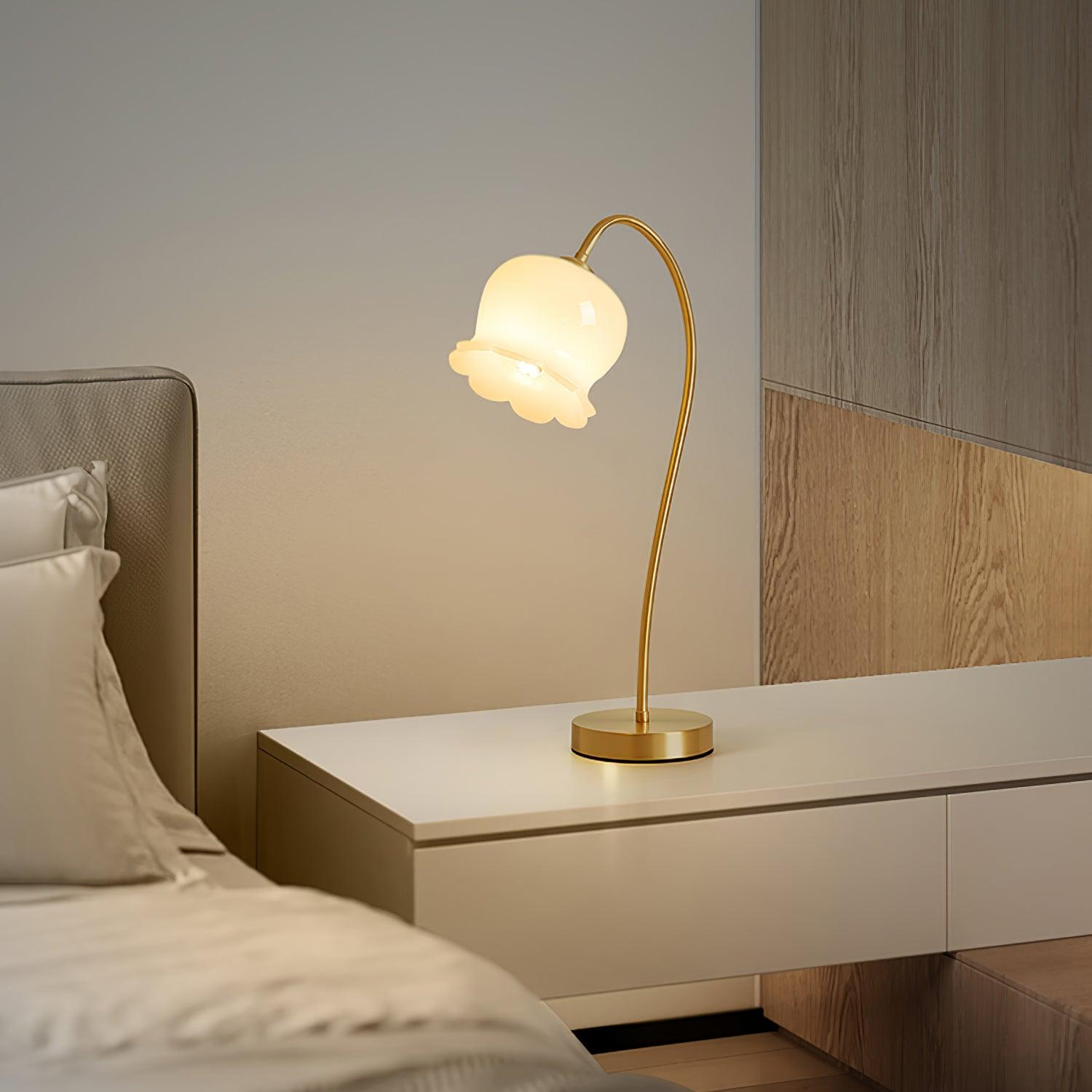 Elegant Orchids Table Lamp - Modern LED Night Light for Bedroom, Living Room, and Office Decor - Perfect for Reading, Relaxation, and Creating Cozy Ambiance