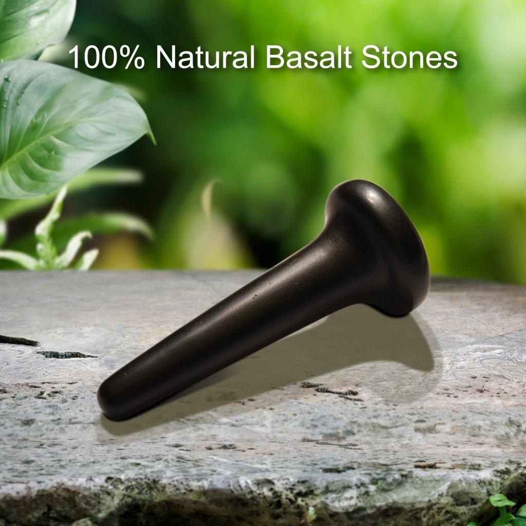Professional Basalt Hot Stone Massage Tool - Nail-Shaped Trigger Point Therapy for Muscle Relief | Perfect for Spa, Home Relaxation & Deep Tissue Massage