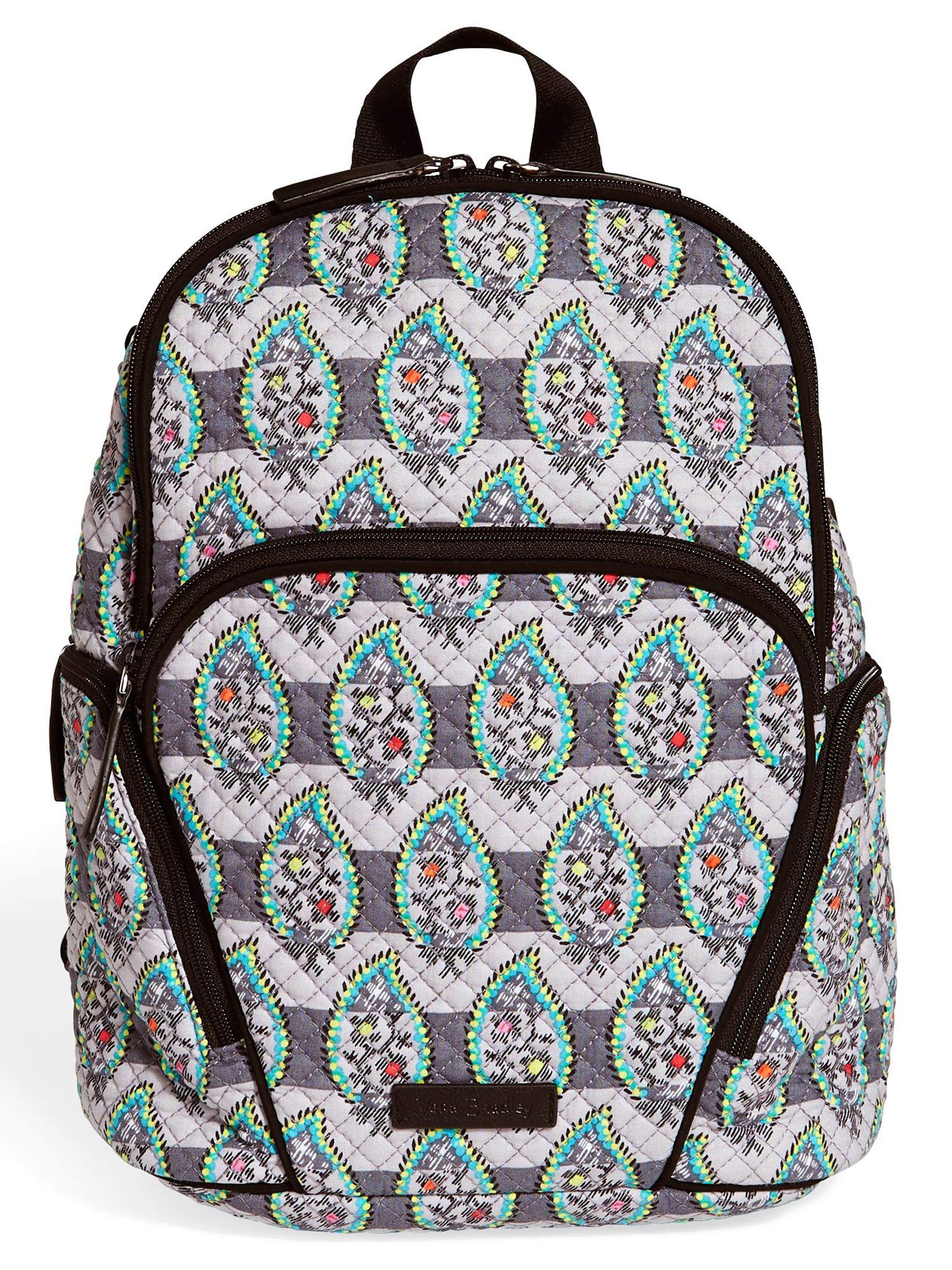 Vera Bradley Hadley Backpack - Stylish Paisley Stripes Design for Women | Perfect for School, Travel & Everyday Use
