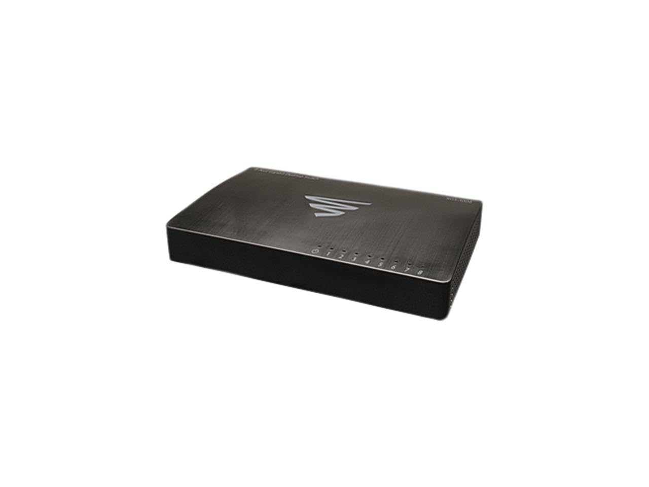 LUXUL 8-Port Gigabit Ethernet Switch for Home & Office Network Expansion | High-Speed Data Transfer for Gaming, Streaming & Business Use