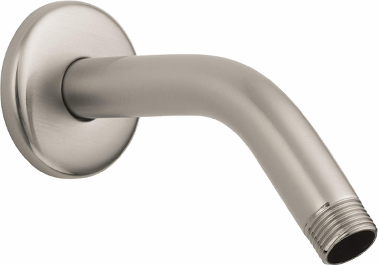 Hansgrohe 27411823 Brushed Nickel 6-Inch Shower Arm and Flange Set - Perfect for Bathroom Renovation & Modern Shower Installation