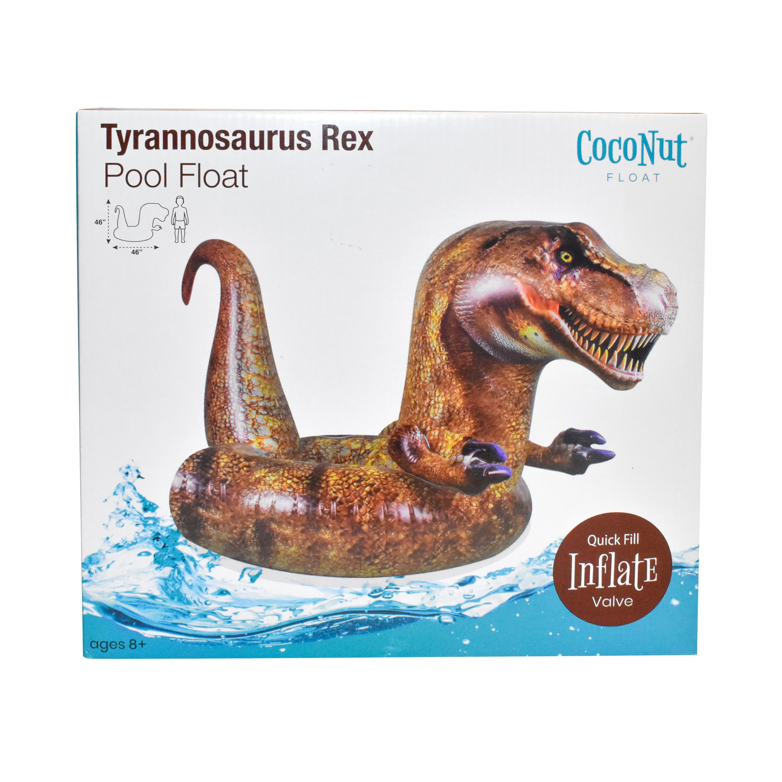 **Inflatable T-Rex Pool Float – Giant Durable Dinosaur Ring for Swimming, Beach & Water Play – Fun Party Decoration for Kids & Adults – Perfect for Pool Parties, Summer Gatherings & Backyard Fun**