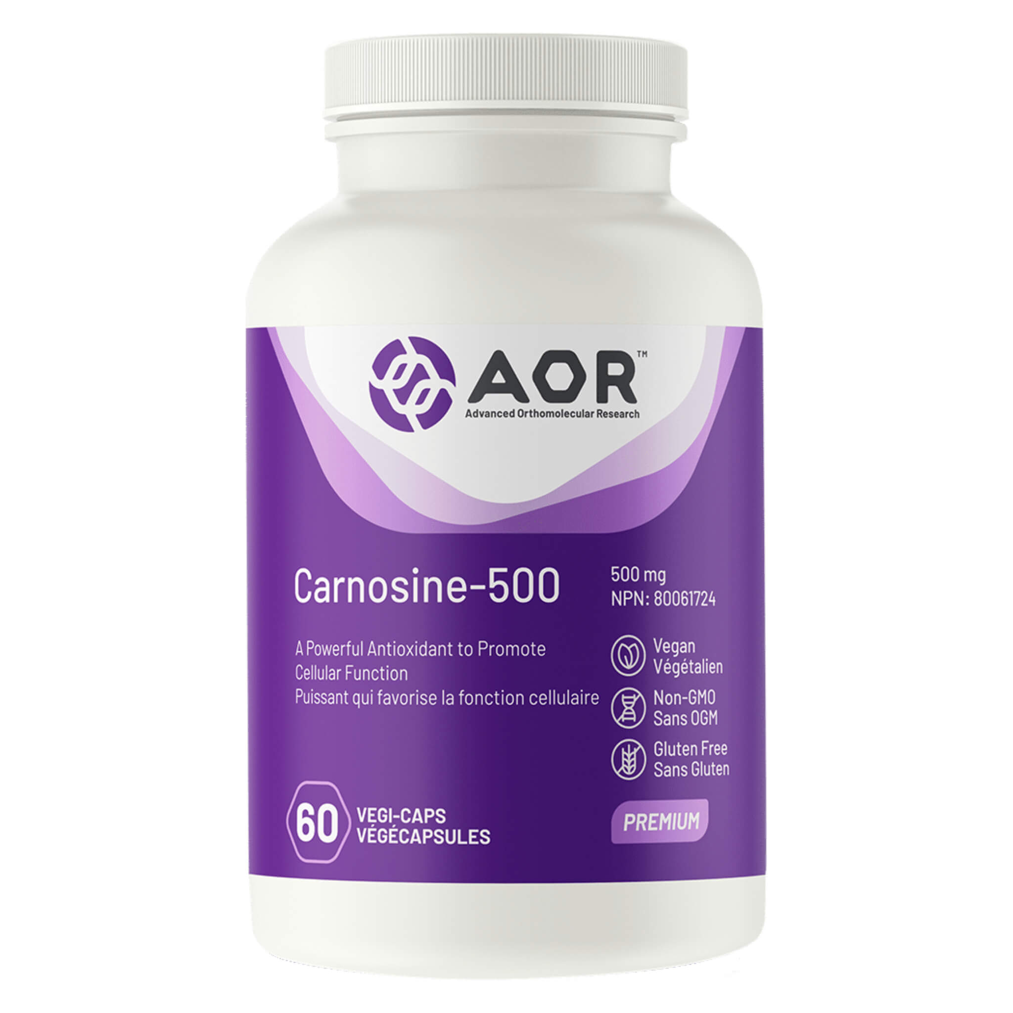 Premium Carnosine 500mg Supplement - 60 Vegan Capsules for Anti-Aging & Brain Health | Supports Muscle Recovery & Cellular Protection - Ideal for Athletes & Seniors