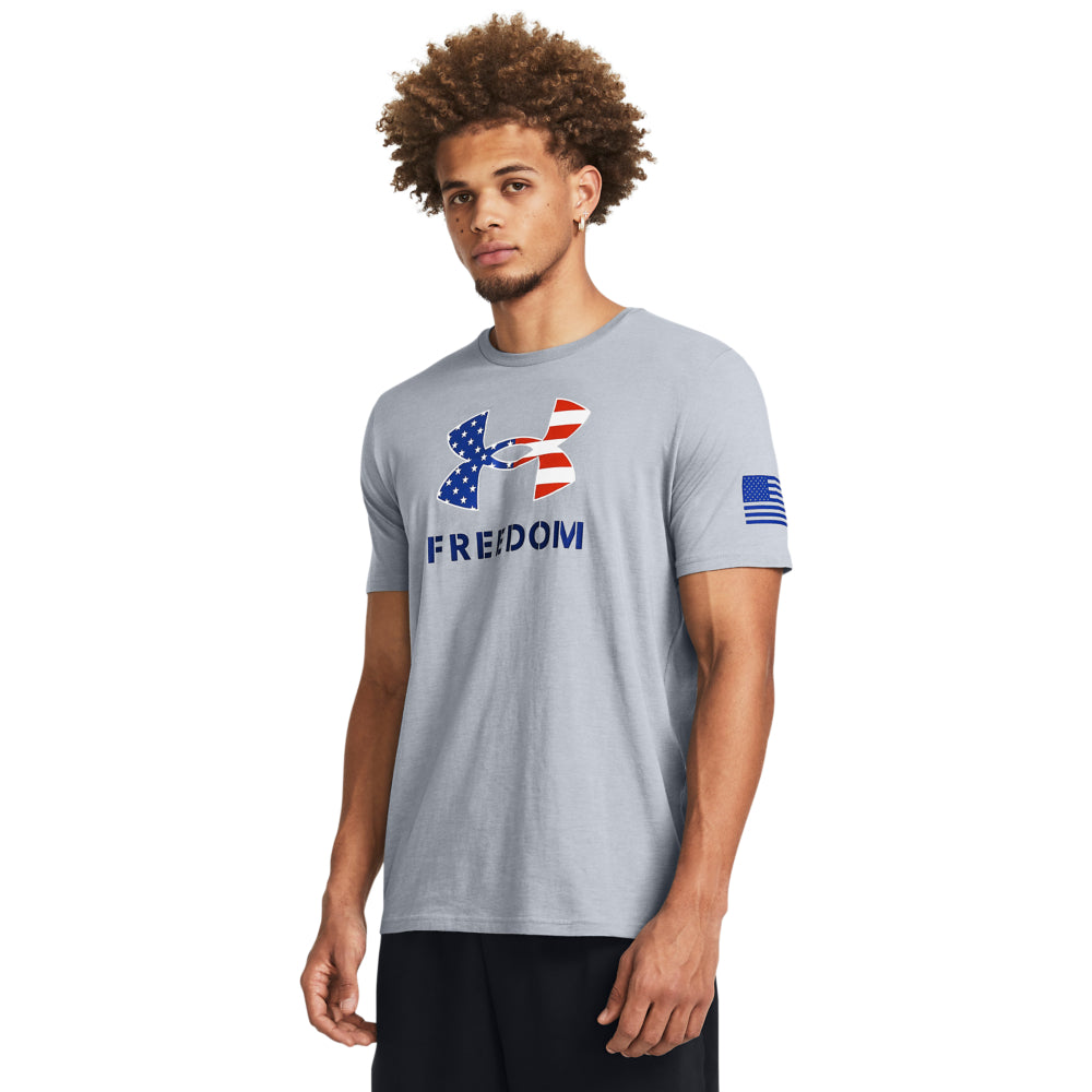 Under Armour Men's Freedom Logo T-Shirt - Moisture-Wicking, Breathable Workout Tee for Gym, Running & Casual Wear