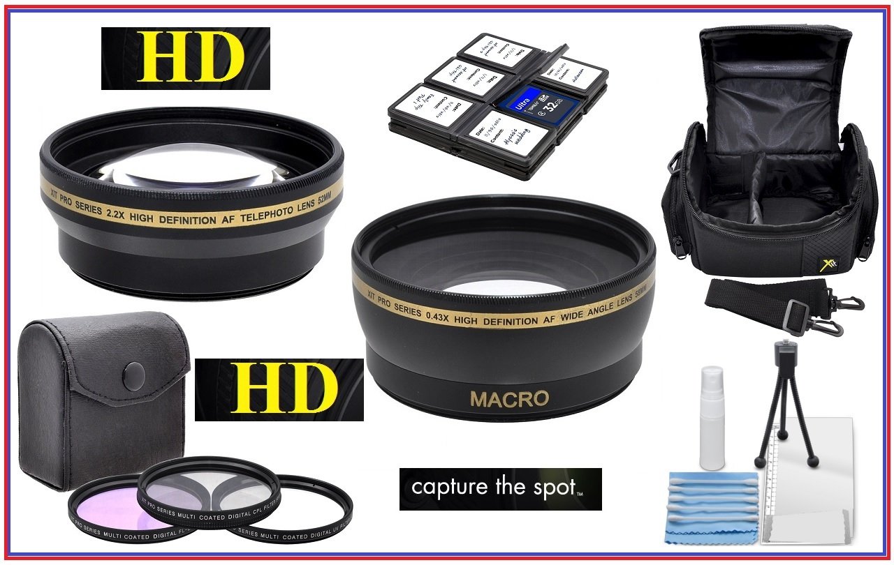 Canon EOS Rebel SL3 58mm HD Lens Accessory Kit - 5-Piece Professional Filter Set for DSLR Photography (UV, CPL, FLD, ND4, ND8) - Perfect for Landscape, Portrait & Travel Shooting