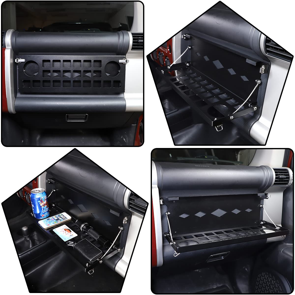 Toyota FJ Cruiser 2007-2021 Center Console Side Storage Bag - Organizer for Car Trunk & Co-Pilot Storage Rack | Perfect for Road Trips, Camping & Off-Road Adventures
