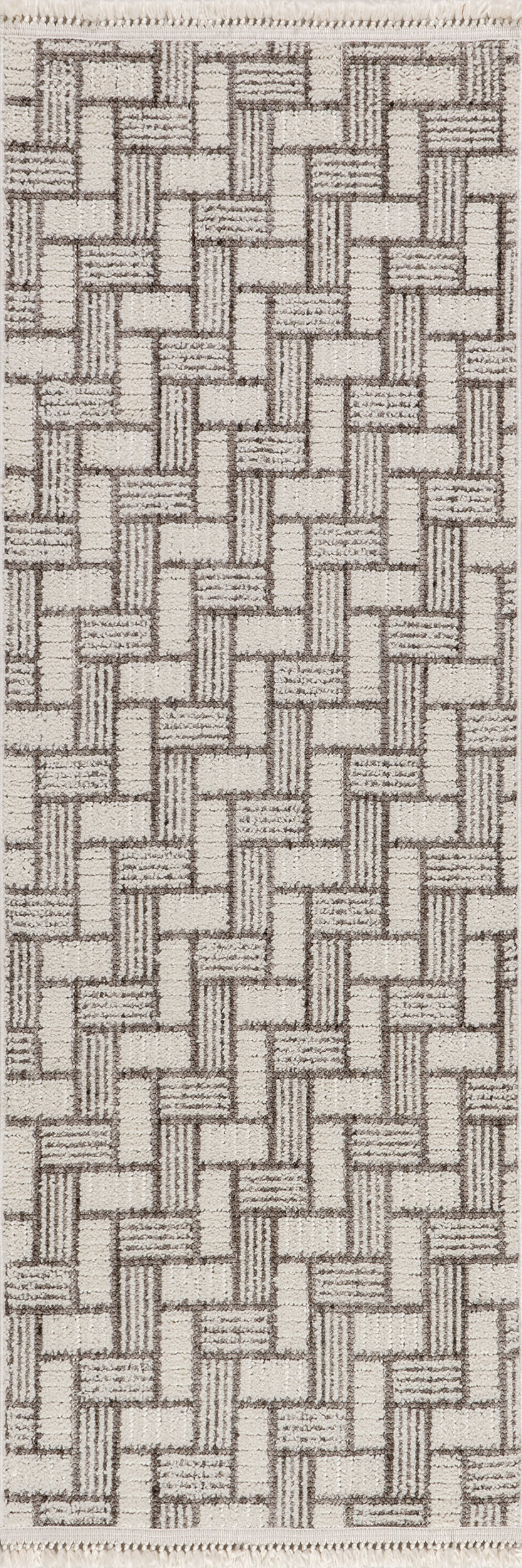 Charli Geometric Area Rug in Ivory - Modern Boho Chic Home Decor for Living Room, Bedroom & Office