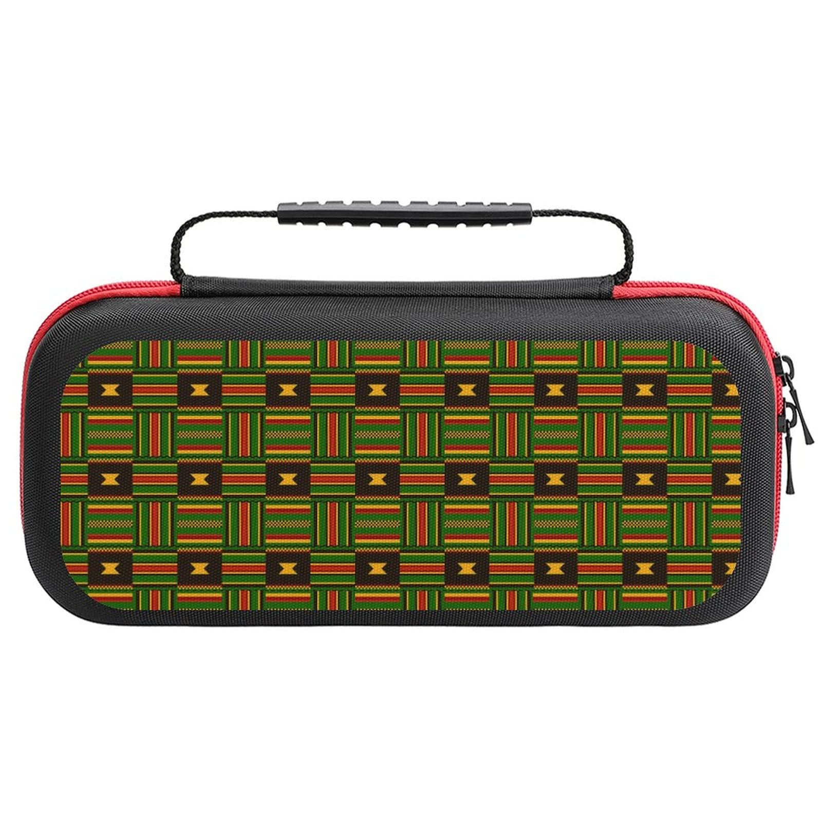 Kente Tribal Print Nintendo Switch Carrying Case - Portable Travel Cover with 20 Game Card Slots - Perfect for Gaming On-The-Go & Travel Accessories