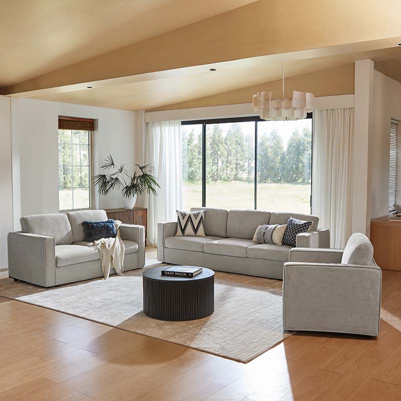 Dilcia 3-Piece Slipcovered Sofa Set - Modern Living Room Furniture with Removable Covers for Easy Cleaning | Perfect for Small Spaces, Apartments & Cozy Home Decor