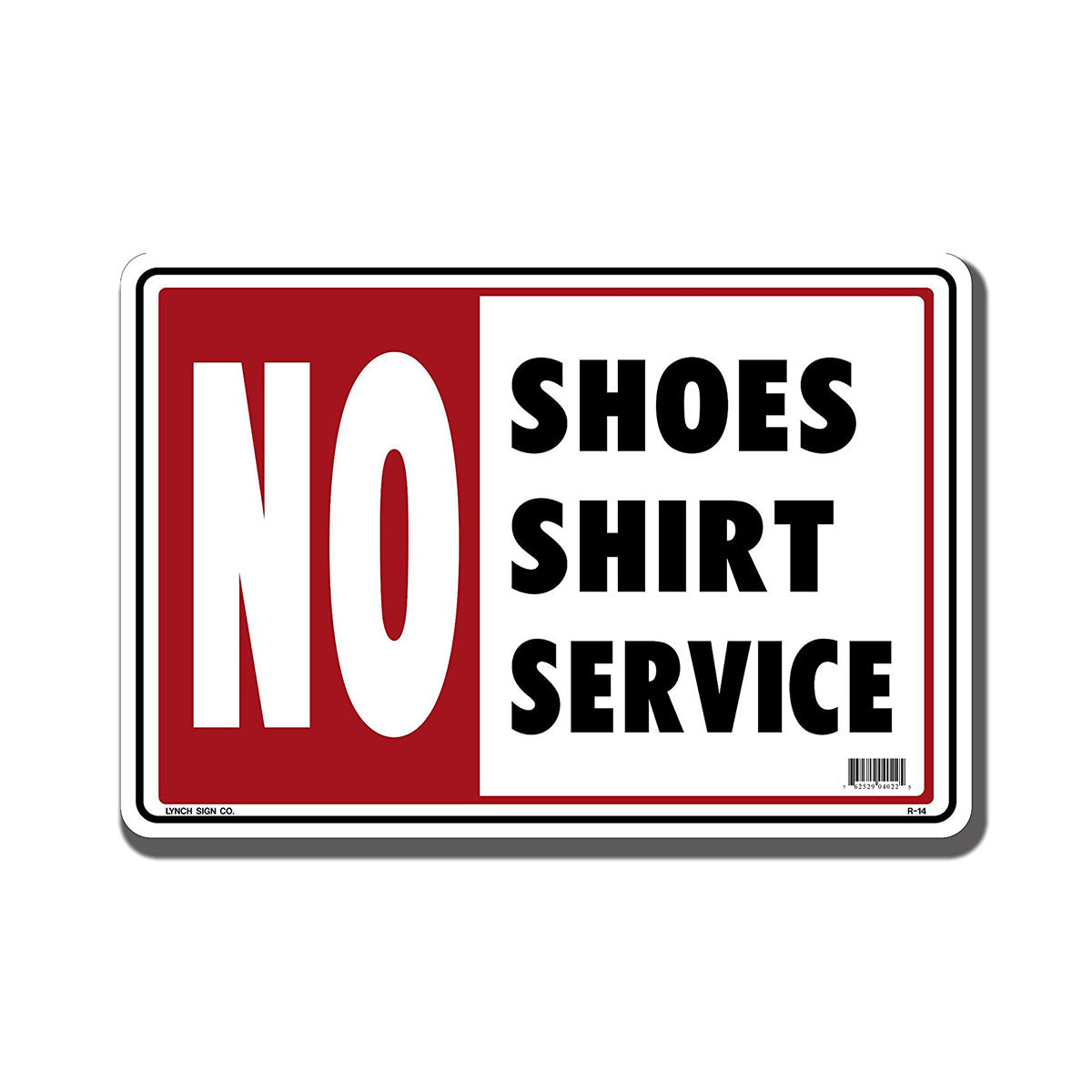 No Shoes No Shirt No Service Sign - 10x14 Inches Rustic Metal Business Sign for Restaurants, Bars, Shops - Perfect for Storefronts, Entryways & Dress Code Enforcement