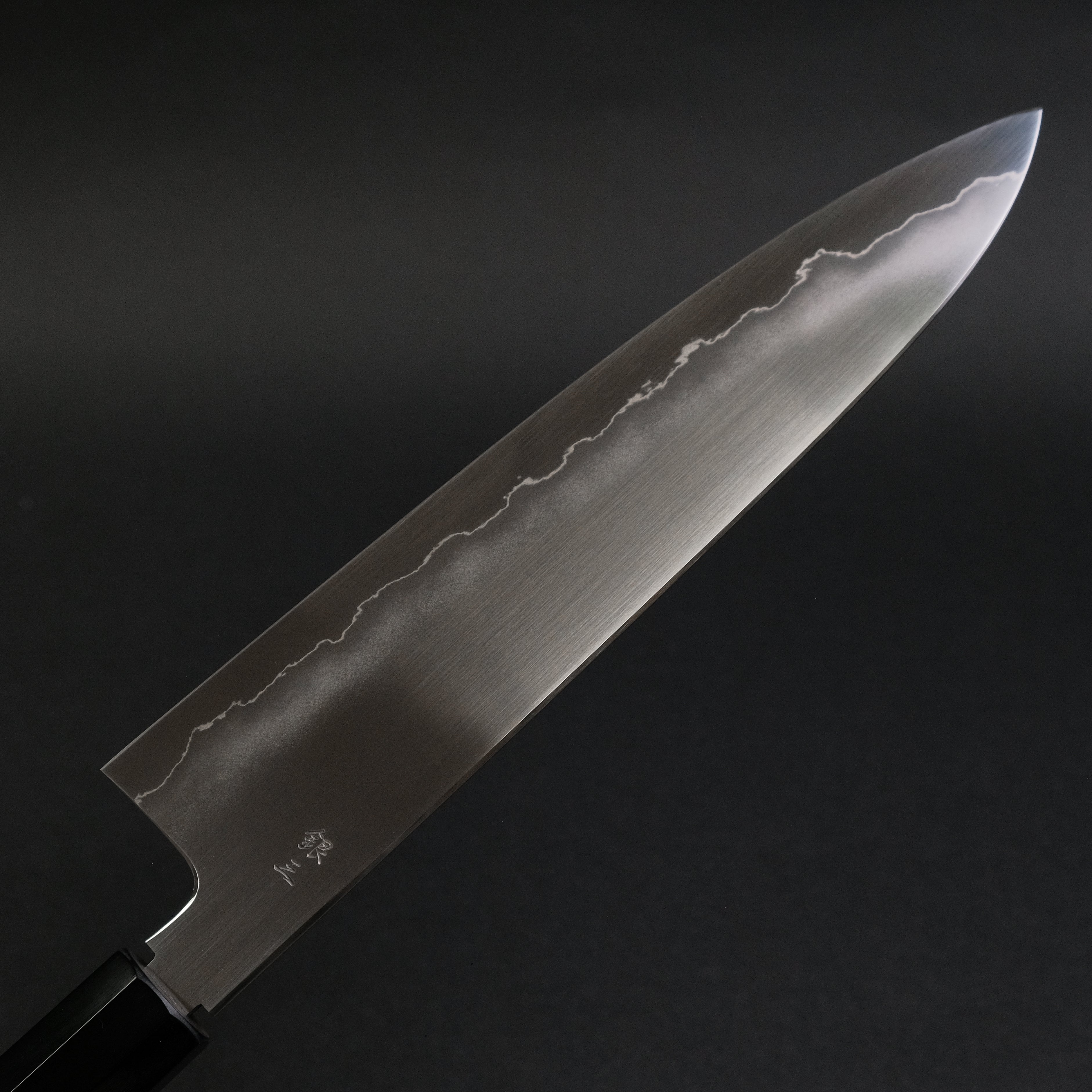 Tetsujin Silver #3 Ukiba Gyuto 240mm Japanese Chef Knife with Taihei Makassar Ebony Handle - Perfect for Sushi, Meat Cutting & Professional Kitchen Use