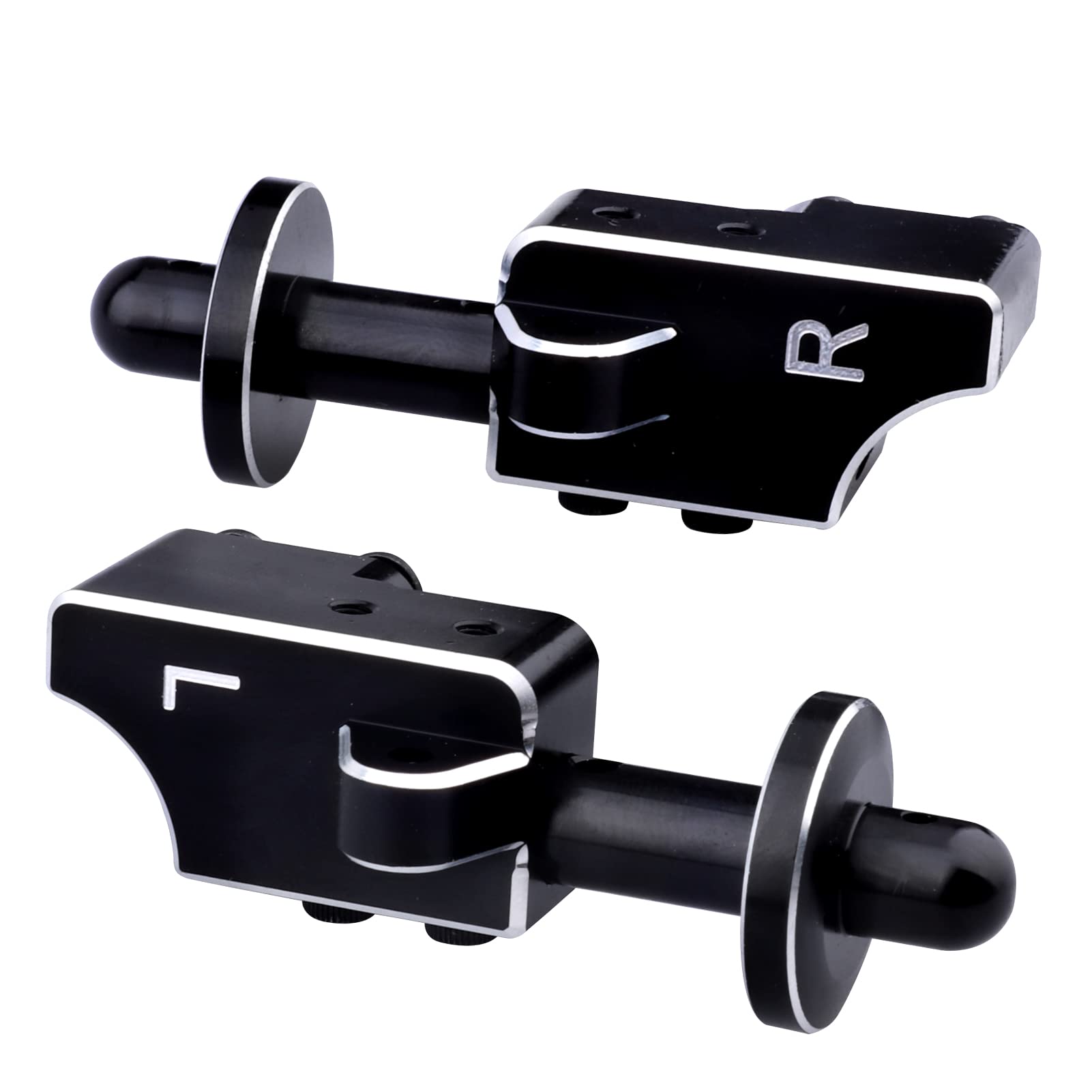 Aluminum Body Post Mounts & Body Post Set with Body Clips and Washers for Arrma Notorious 6S BLX RC Car - Front & Rear Mounting Kit (Black) - Perfect for Off-Road Bashing, Racing, and RC Car Upgrades
