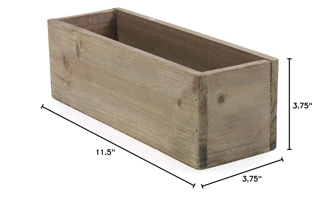 11.5 Inch Wooden Planter Box for Wedding Decorations | 3.75