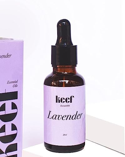 100% Pure Lavender Essential Oil (15ml) - Undiluted & Natural for Skin Care, Hair Growth, Relaxation & Aromatherapy | Keef Lavandula Angustifolia Oil for Massage, Diffuser & Sleep Aid
