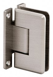 CRL Brushed Nickel Wall Mount Hinge C0L037BN - 037 Series Heavy Duty Bathroom & Cabinet Door Hinge for Home and Commercial Use