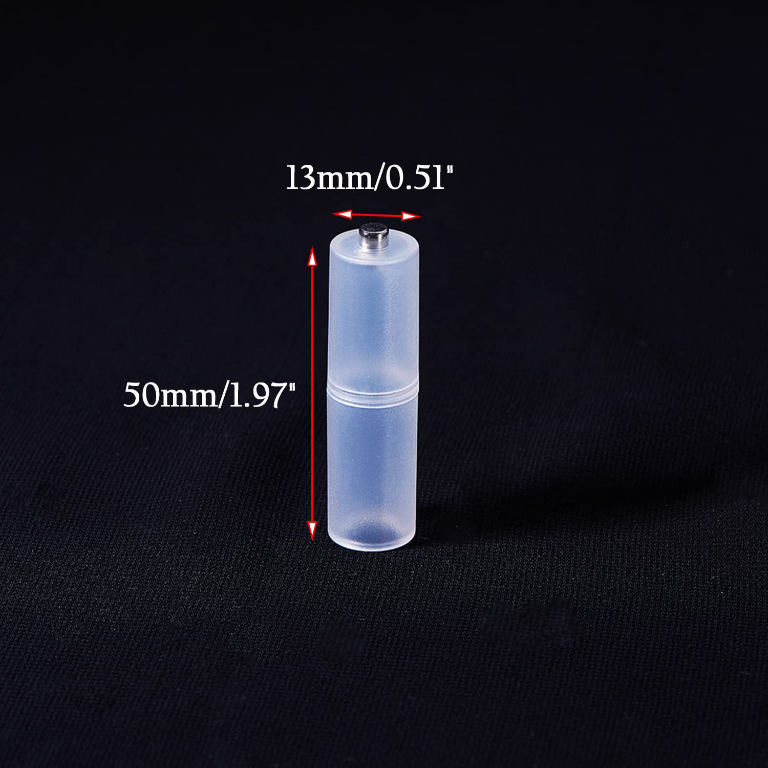 Heyiarbeit AAA to AA Battery Adapter Converter (1 Pack) - Transparent Plastic Case for Powering AA Devices with AAA Batteries - Perfect for Toys, Flashlights, and Remote Controls