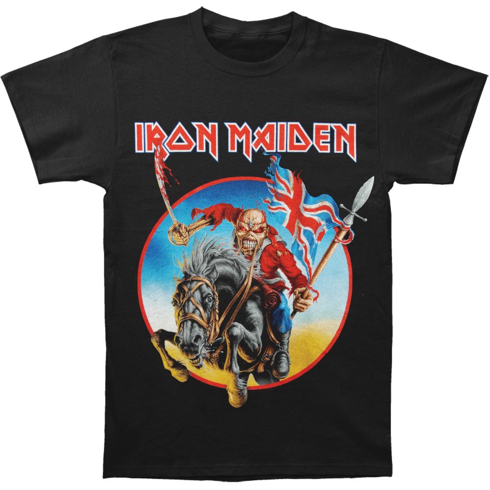 Iron Maiden Men's Euro Tour 2023 Vintage Graphic T-Shirt - Soft Cotton Band Tee for Concerts & Casual Wear