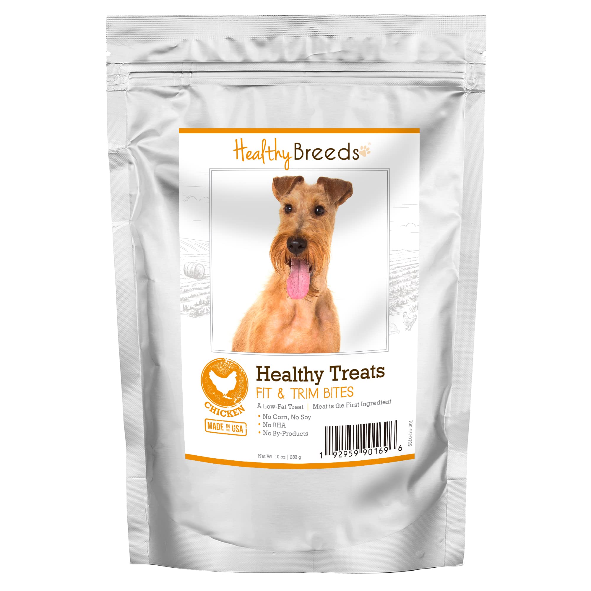 Healthy Breeds Irish Terrier Fit & Trim Bites Chicken Dog Treats 10 oz - Low Calorie Training Rewards & Weight Management Snacks for Active Dogs