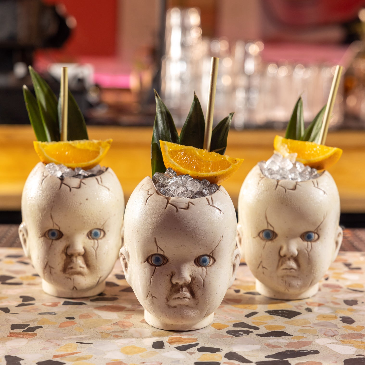 DOLL HEAD MUG - 15oz (440ml) Glazed Ceramic Coffee Cup with Unique Design - Perfect for Halloween Decor, Gift Giving & Quirky Home Decor