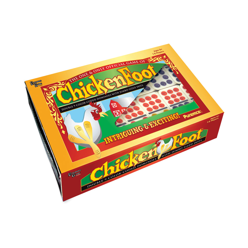 Premium Double 9 Color Dot Dominoes Set - 55 Professional Dominoes with Chicken Foot Game Rules | Perfect for Family Game Nights, Parties & Outdoor Camping