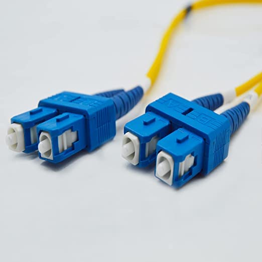 FCD 100M OS2 SC/SC Single-Mode Fiber Optic Cable - 9/125μm, Duplex, Yellow PVC (0.5M to 300M Options) for High-Speed Data Transmission in Data Centers, Telecom Networks & Enterprise Applications