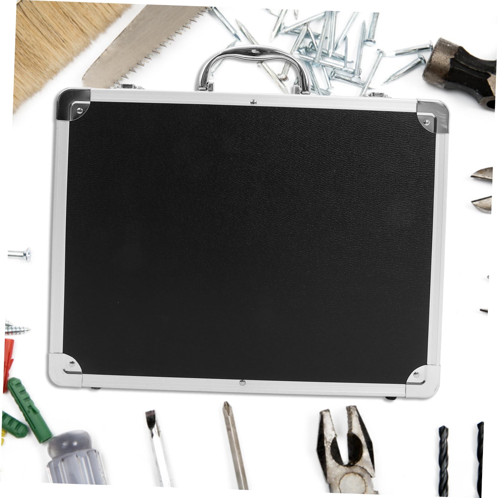 SAFIGLE Large Capacity Makeup Bag - Shockproof Travel Case for Tools & Cosmetics - Durable Aluminum Alloy for Men & Women