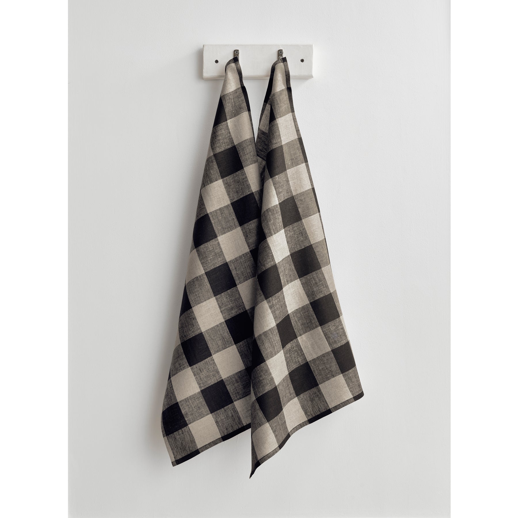 Buffalo Check Cotton Kitchen Towels Set of 2 - Absorbent & Durable Dish Cloths for Drying Dishes, Cleaning Countertops & Kitchen Decor - Red & Black Plaid Design