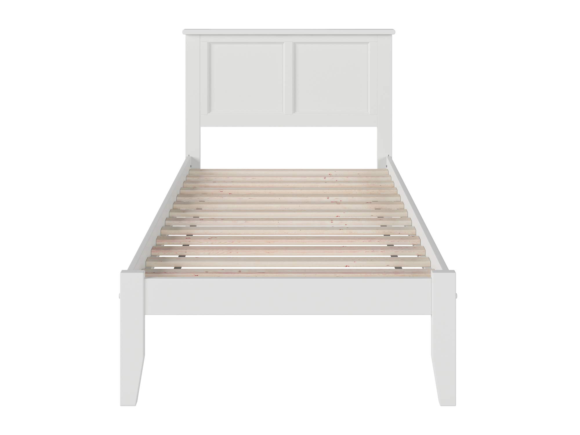 AFI Madison Twin Platform Bed Frame with USB Charging Ports - Modern Minimalist Wooden Bed for Small Spaces, Kids & Teens Room, Dormitory, Apartment
