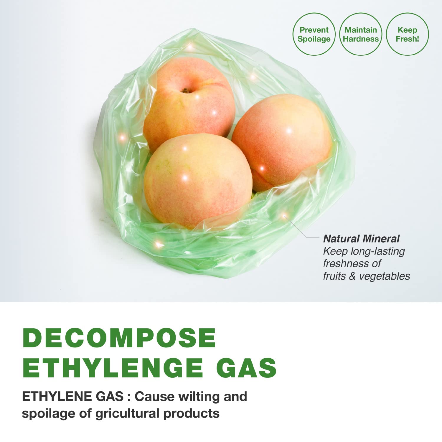 Eco-Friendly Green Food Storage Bags - 200 Count, 9.84