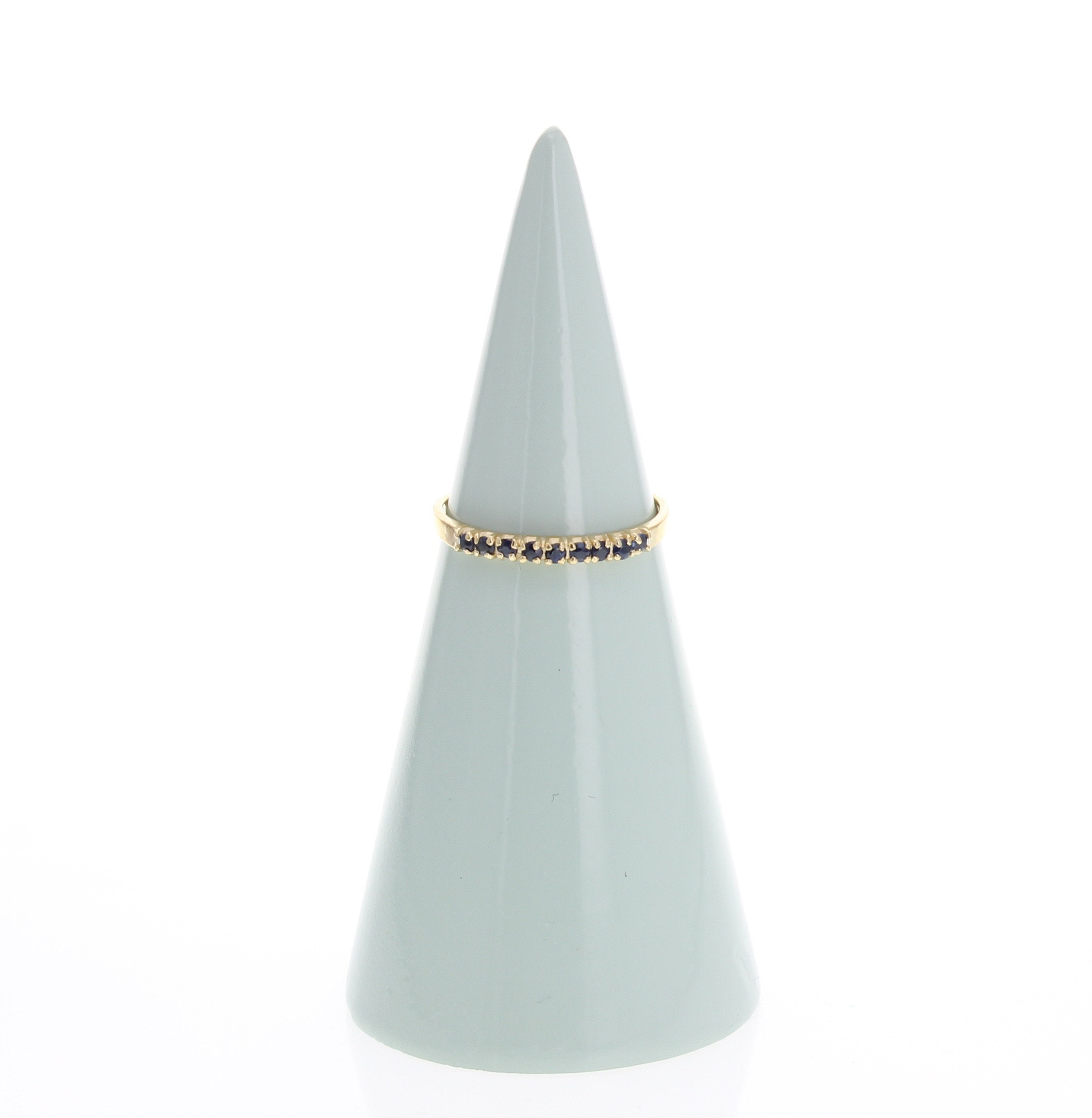 14K Yellow Gold Sapphire Stackable Ring for Women - Elegant Layering Jewelry for Everyday Wear, Gift Giving & Special Occasions