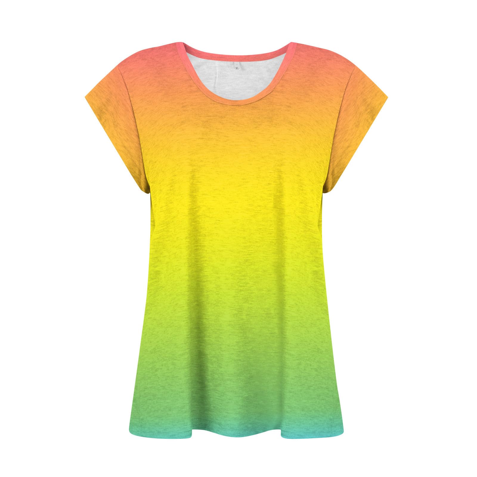 Women's V-Neck T-Shirts Summer Cap Sleeve Casual Tops - Trendy Basic Tees with Solid & Print Aesthetic Designs for Everyday Wear, Work & Outings (Black)