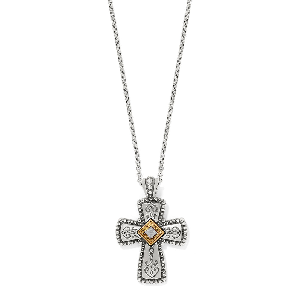 Brighton Covenant Cross Necklace - Sterling Silver Religious Jewelry for Women, Inspirational Gift for Baptism, Confirmation & Daily Faith - Perfect for Church, Weddings & Special Occasions