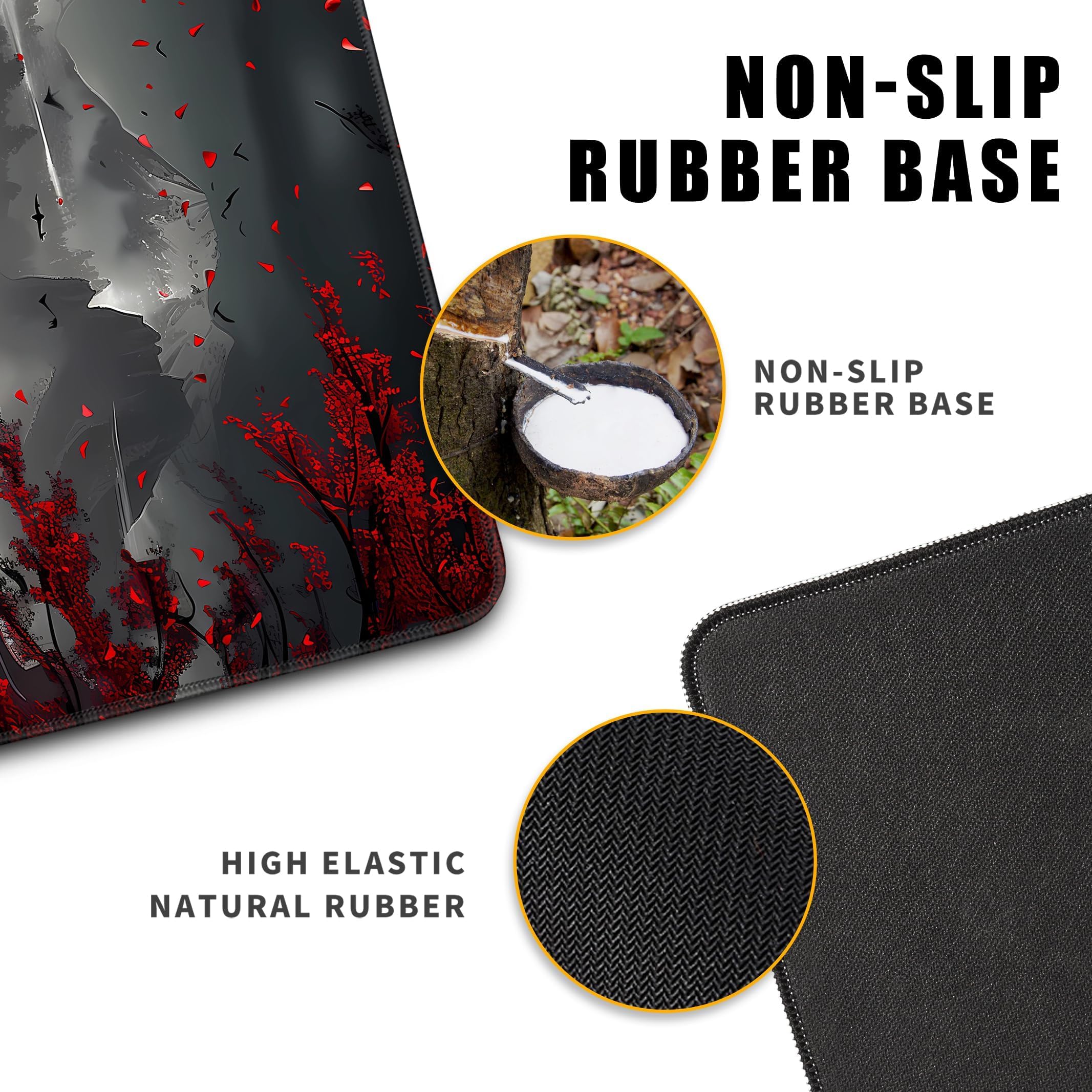 Japanese Zen Riverside Full Moon XXL Gaming Mouse Pad - 31.5