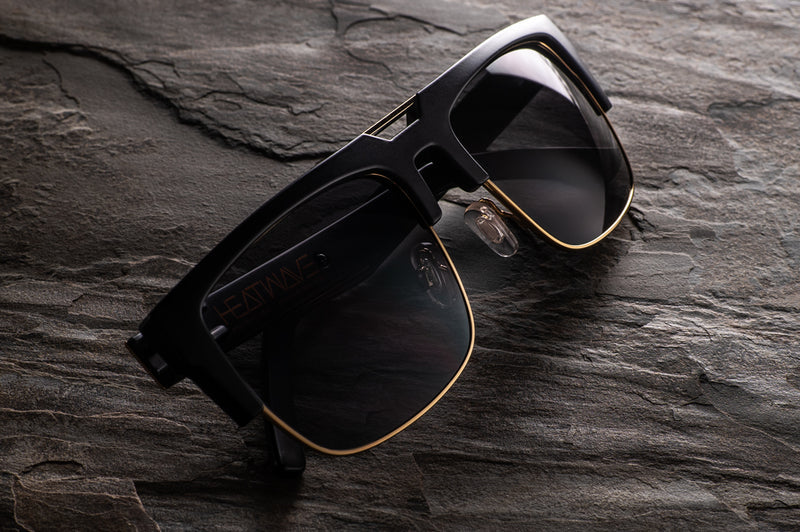 Interceptor Black & Gold Polarized Sunglasses - UV Protection, Anti-Glare for Driving, Fishing & Outdoor Activities