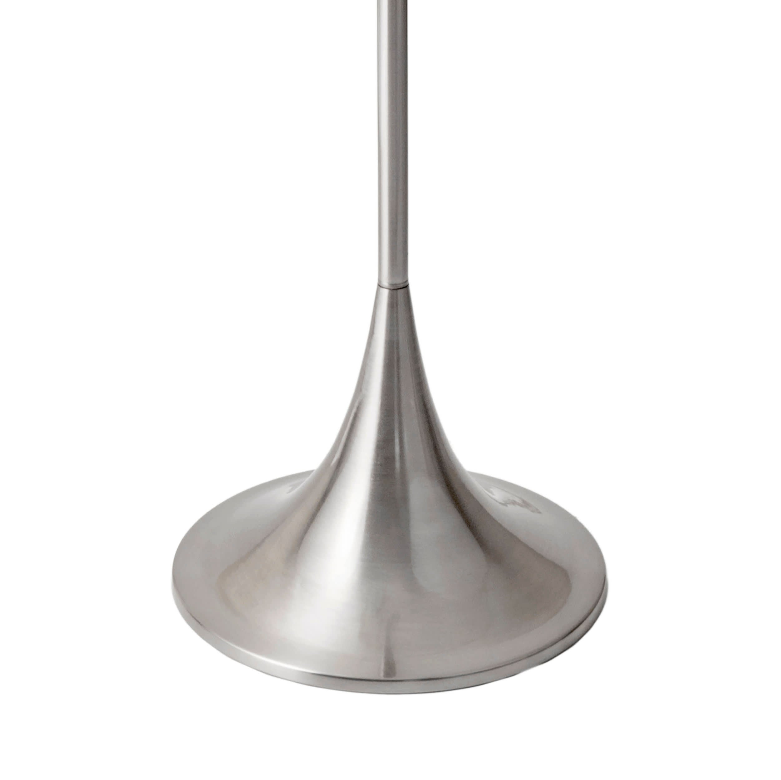 64 Inch Silver Metal Staff Pole Floor Lamp - Modern Adjustable Standing Light for Living Room, Bedroom, or Office Decor