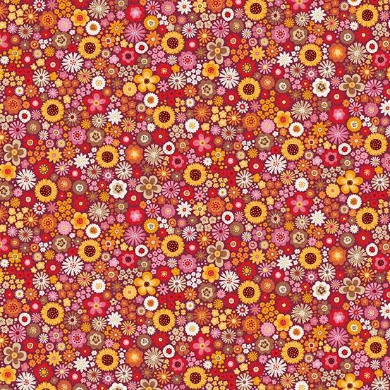 Autumn Days Makower Fabrics M2599R - Premium Cotton Fabric for Quilting, Sewing & Home Decor | Perfect for Fall Crafts, DIY Projects & Seasonal Decorations