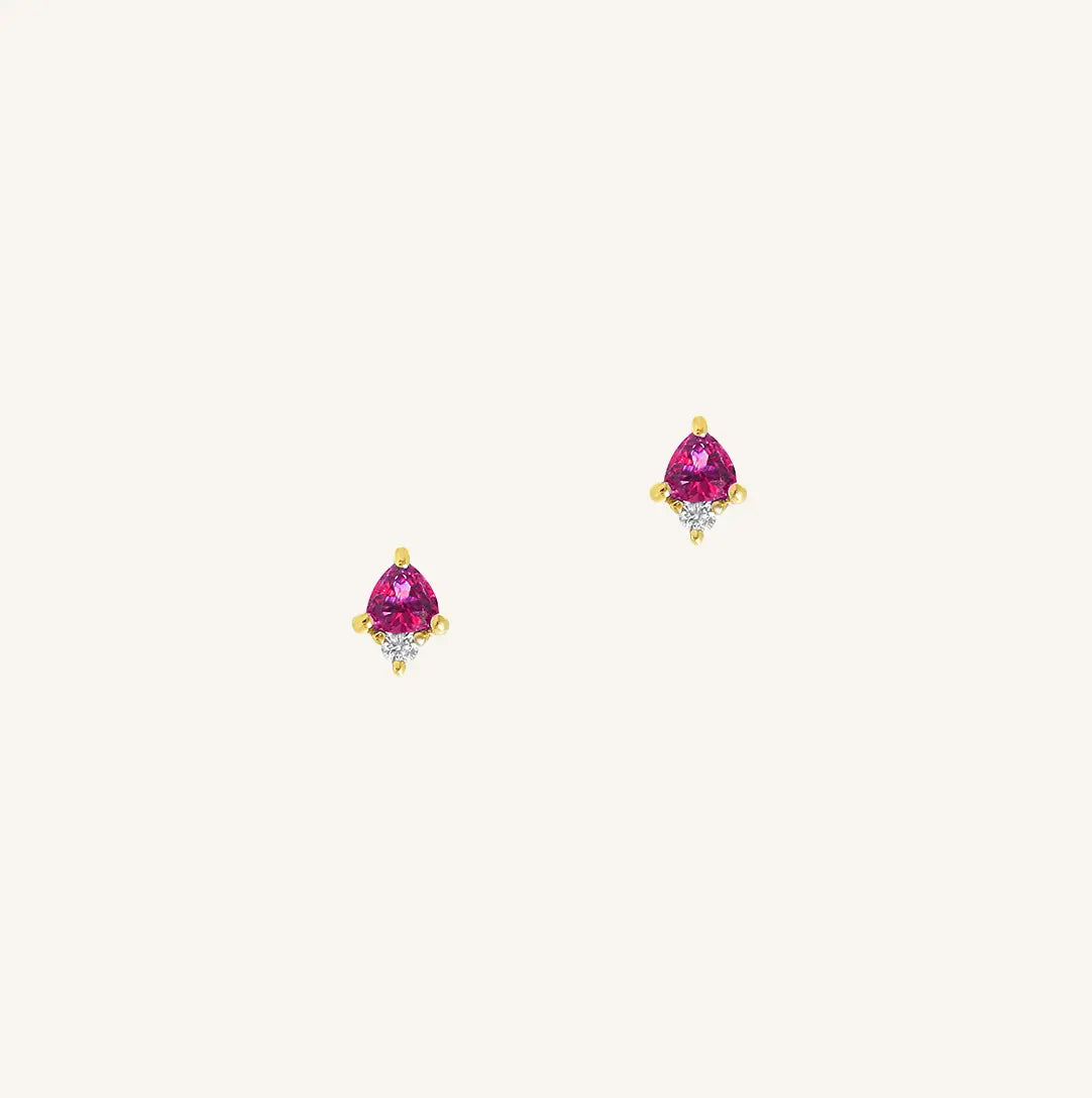 October Birthstone Stud Earrings - Genuine Opal & Tourmaline Jewelry for Women - Perfect Gift for October Birthdays, Anniversaries & Special Occasions