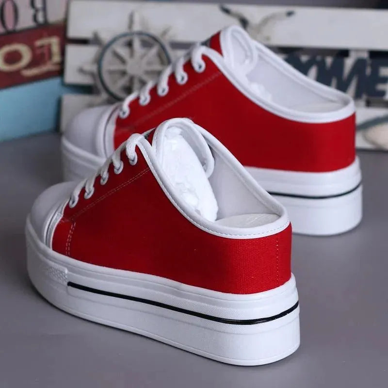 Women's Comfortable Slip On Canvas Wedge Sandals - Breathable Summer Casual Shoes for Beach, Walking & Outdoor Activities