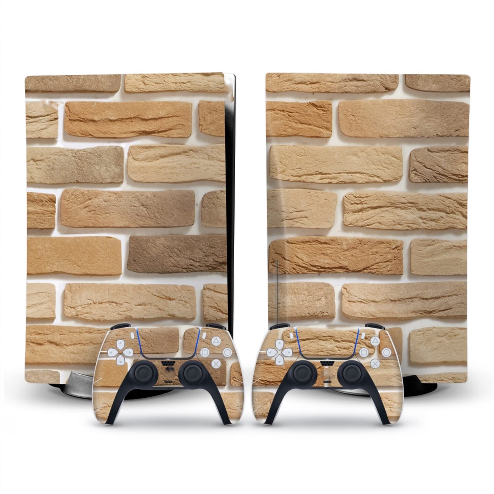 PS5 Disc Edition Console Skin Decal - Vinyl Cover for PlayStation 5 with 2 Controller Skins | Bubble-Free Application, Scratch-Resistant Protection | Perfect for Gaming Setups & Home Entertainment