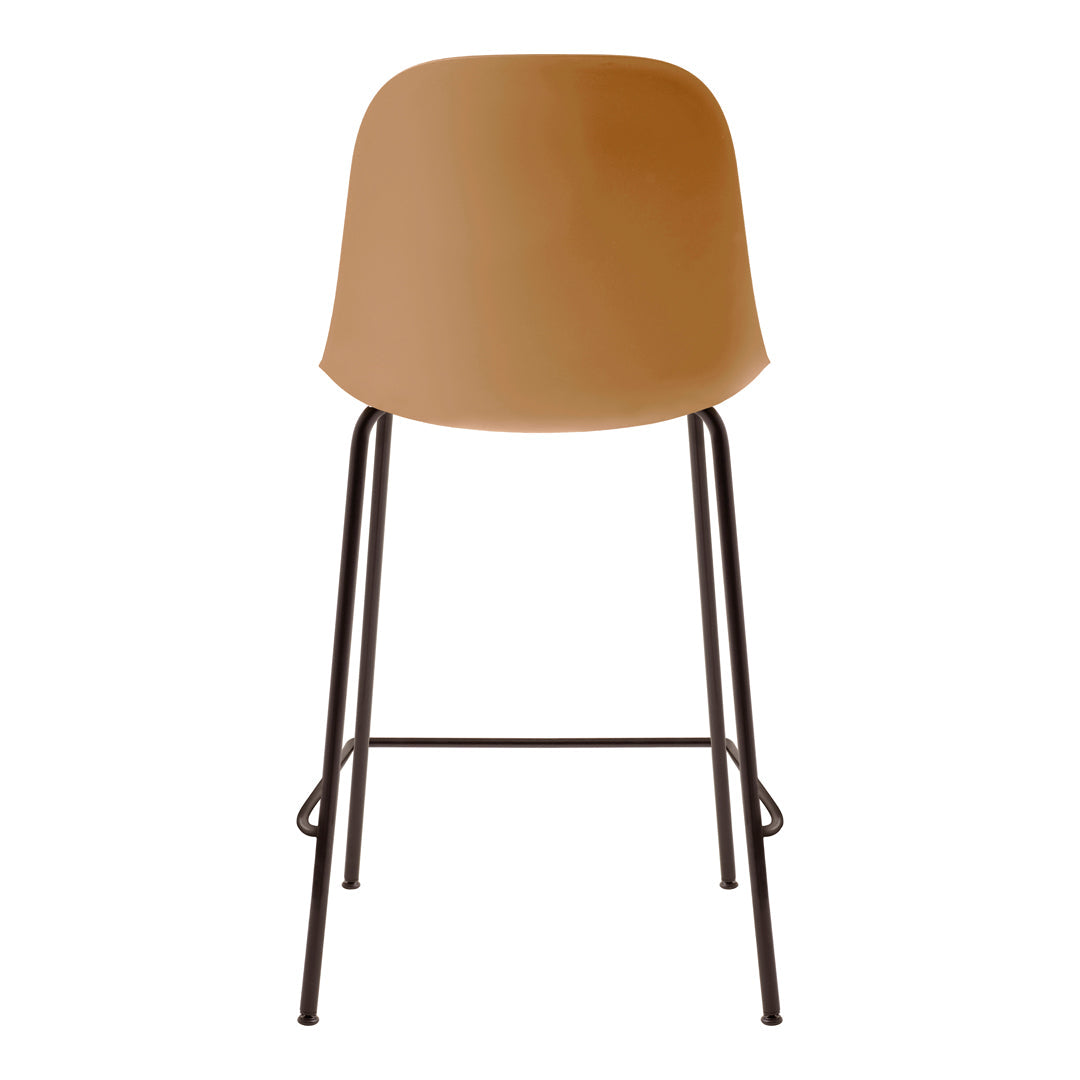 Harbour Counter Side Chair - Modern Bar Stool for Kitchen Island, Breakfast Nook & Dining - Comfortable Height-Adjustable Swivel Seat with Back Support - Perfect for Home, Cafe & Restaurant Use