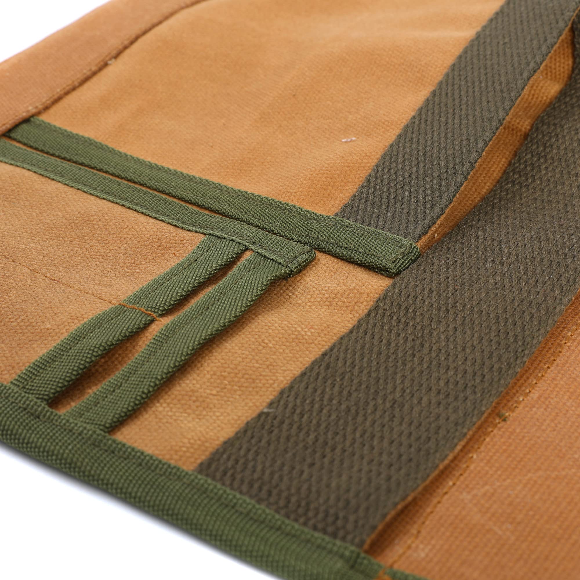 Heavy Duty 16OZ Waxed Canvas Tool Bag - Adjustable Waist Pouch for Repair & Construction Work - Durable Multifunctional Tool Organizer for Electricians, Carpenters & DIY Projects