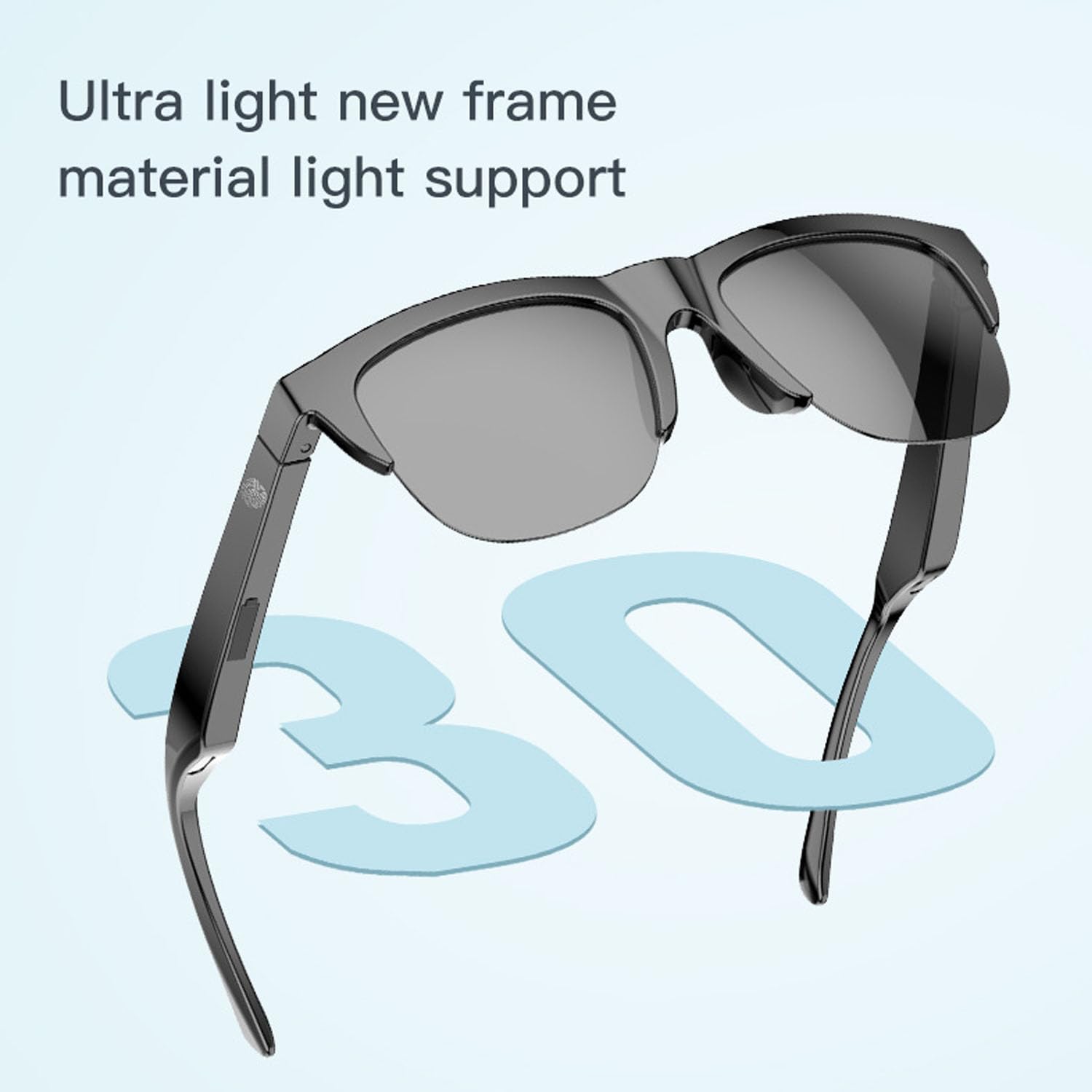 2024 Upgrade Bluetooth Smart Sunglasses with Built-In Mic & Speakers, Stylish Audio Glasses for Outdoor Sports, Driving & Daily Use
