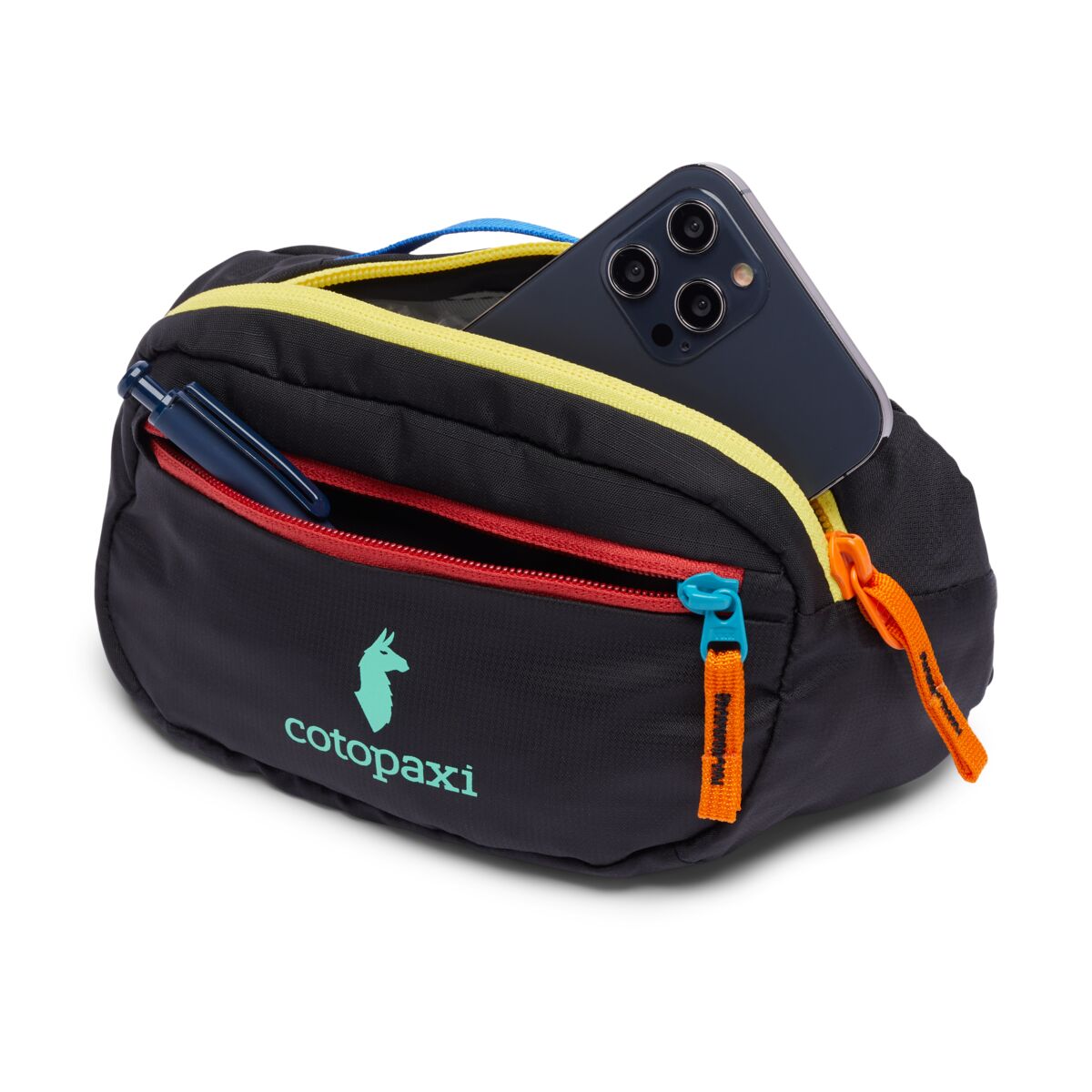 Cotopaxi Kapai 1.5L Hip Pack - Del Día Dark - Water-Resistant Waist Bag for Hiking, Travel & Everyday Use - Compact Fanny Pack with Adjustable Belt for Men & Women