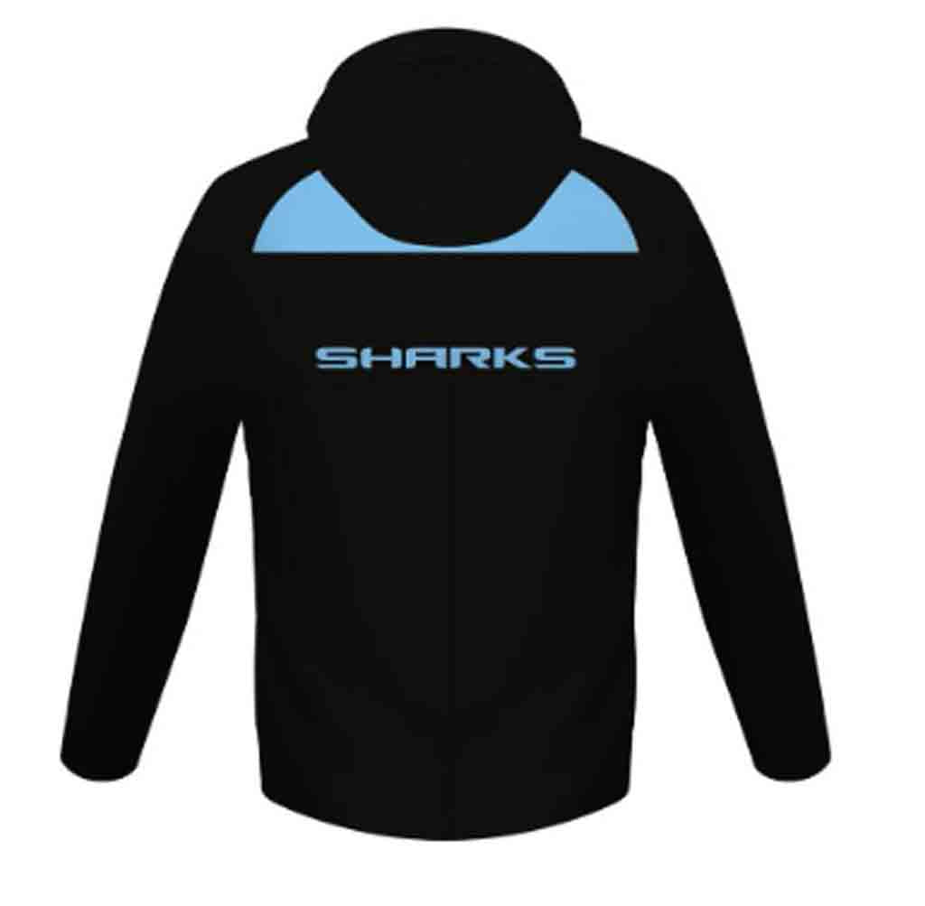 Cronulla Sharks 2024 Waterproof Jacket for Men & Women - Lightweight Raincoat for Outdoor Sports, Hiking & Fishing - Windproof & Breathable Wet Weather Jacket