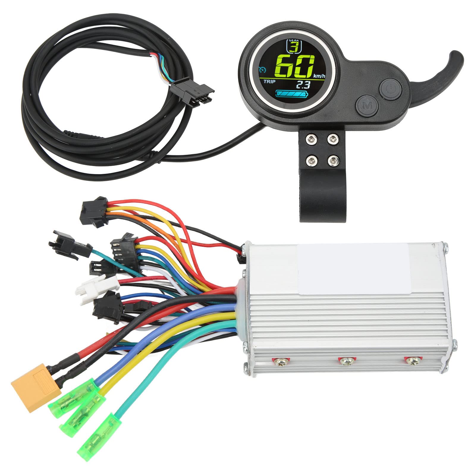 Raguso 350W Electric Scooter Controller Kit with LCD Display & Heat Dissipation - Multi Data Monitor for 22.5mm Handle Refitting - Perfect for Commuting, Urban Travel & E-Scooter Upgrades
