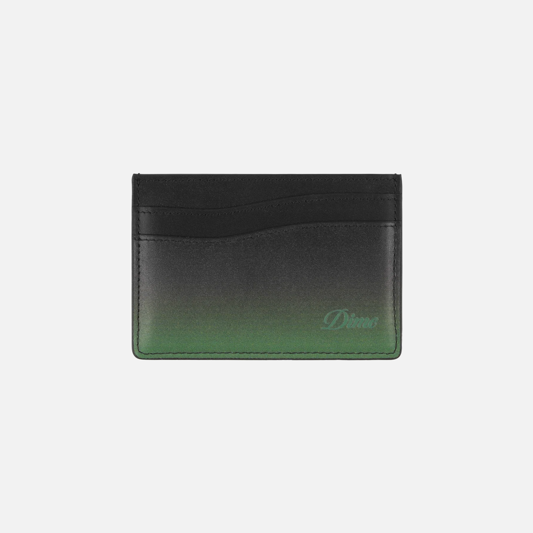 Elegant Green Gradient Cursive Card Holder - Slim RFID Blocking Wallet for Credit Cards & IDs | Perfect for Everyday Use, Travel, and Minimalist Lifestyle