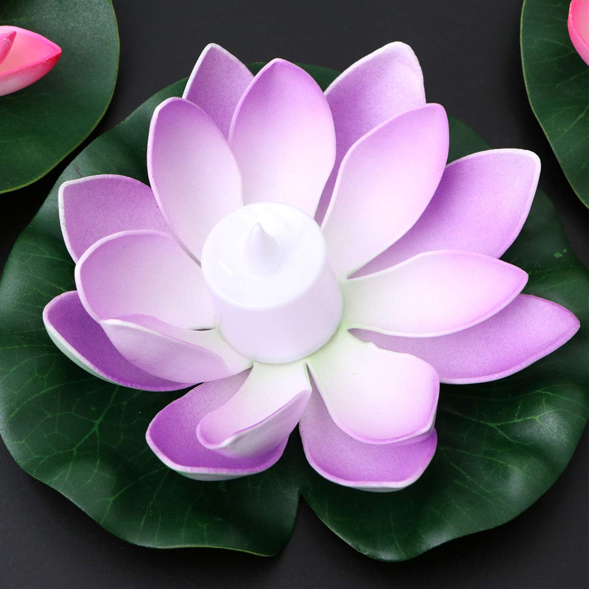 Beaupretty 6Pcs Solar LED Floating Lily Lights - Waterproof Artificial Flower Night Lamp for Pond, Pool, Garden Decor - Romantic Outdoor Lighting for Weddings, Parties & Backyard Ambiance
